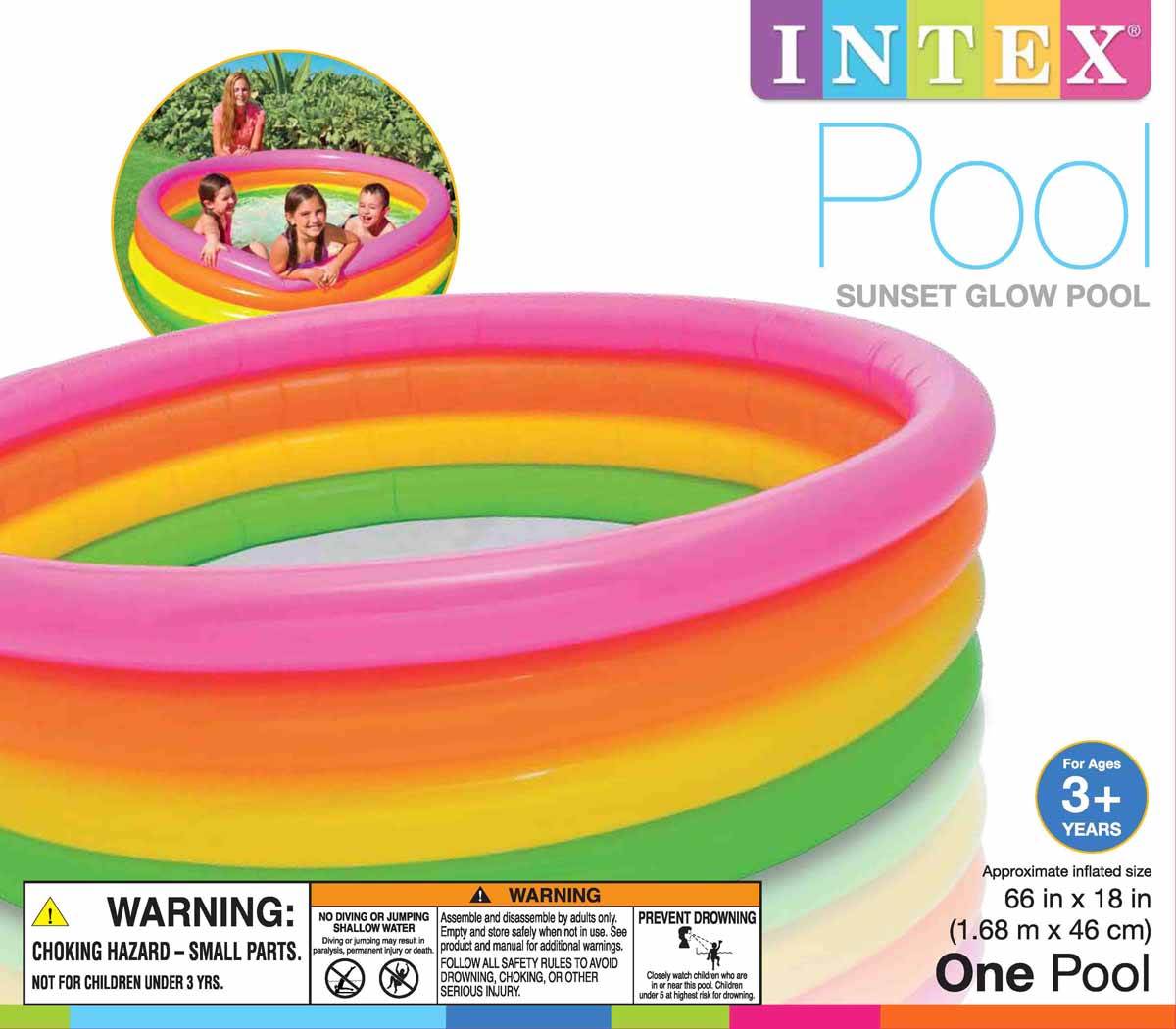 Intex Sunset Glow Swim Center Inflatable Family Swimming Pool - 56441EP - VMInnovations