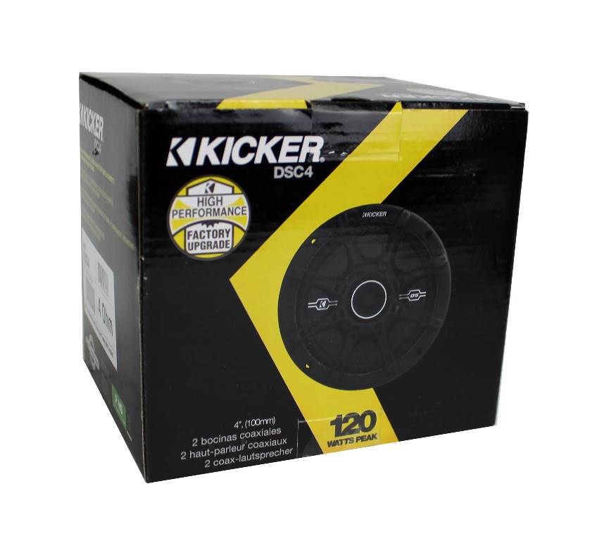 4) Kicker 41DSC44 D-Series 4" 240 Watt 4-Ohm 2-Way Car Audio Coaxial Speakers