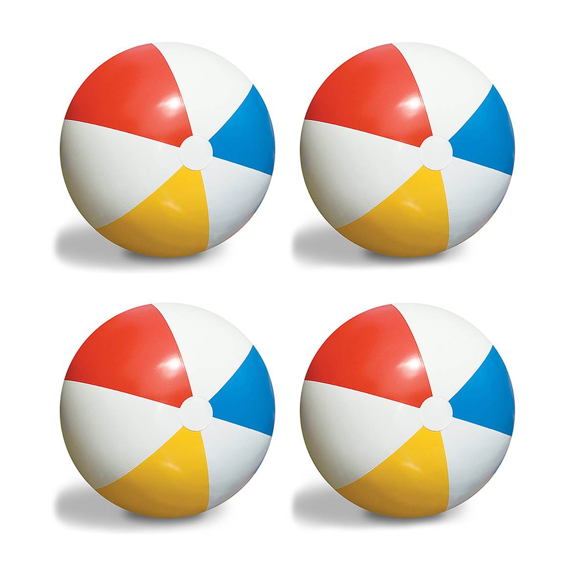 Swimline Inflatable 36-Inch Classic Rainbow Giant Beach Balls (4 pack)