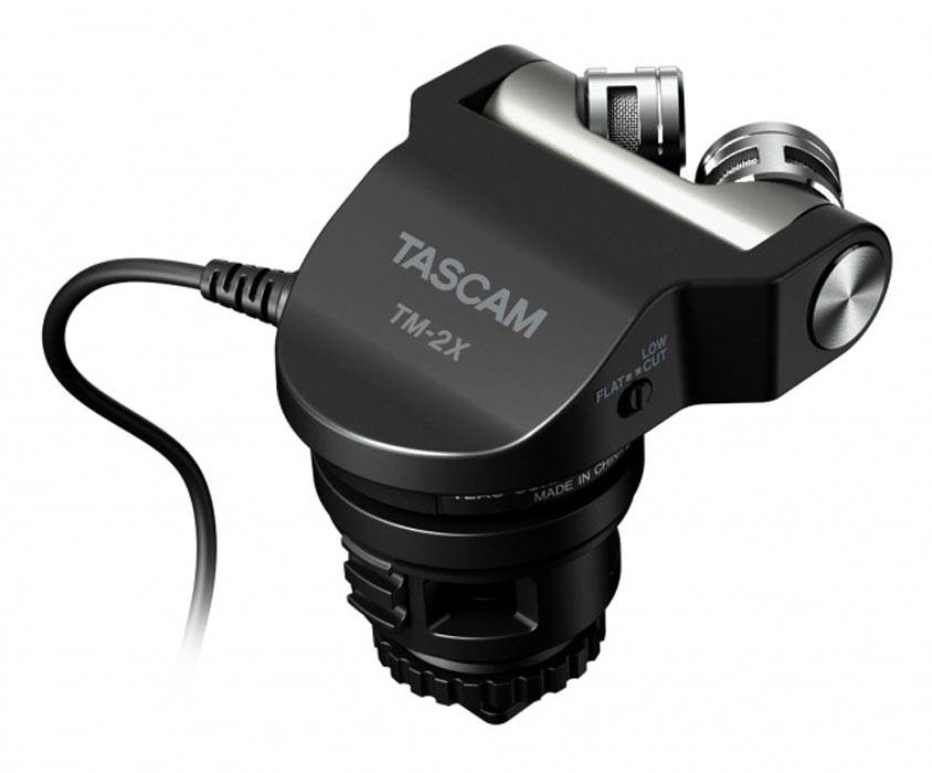 Tascam TM-2X High Quality X-Y Stereo Cardioid Microphone DSLR (Open Box)