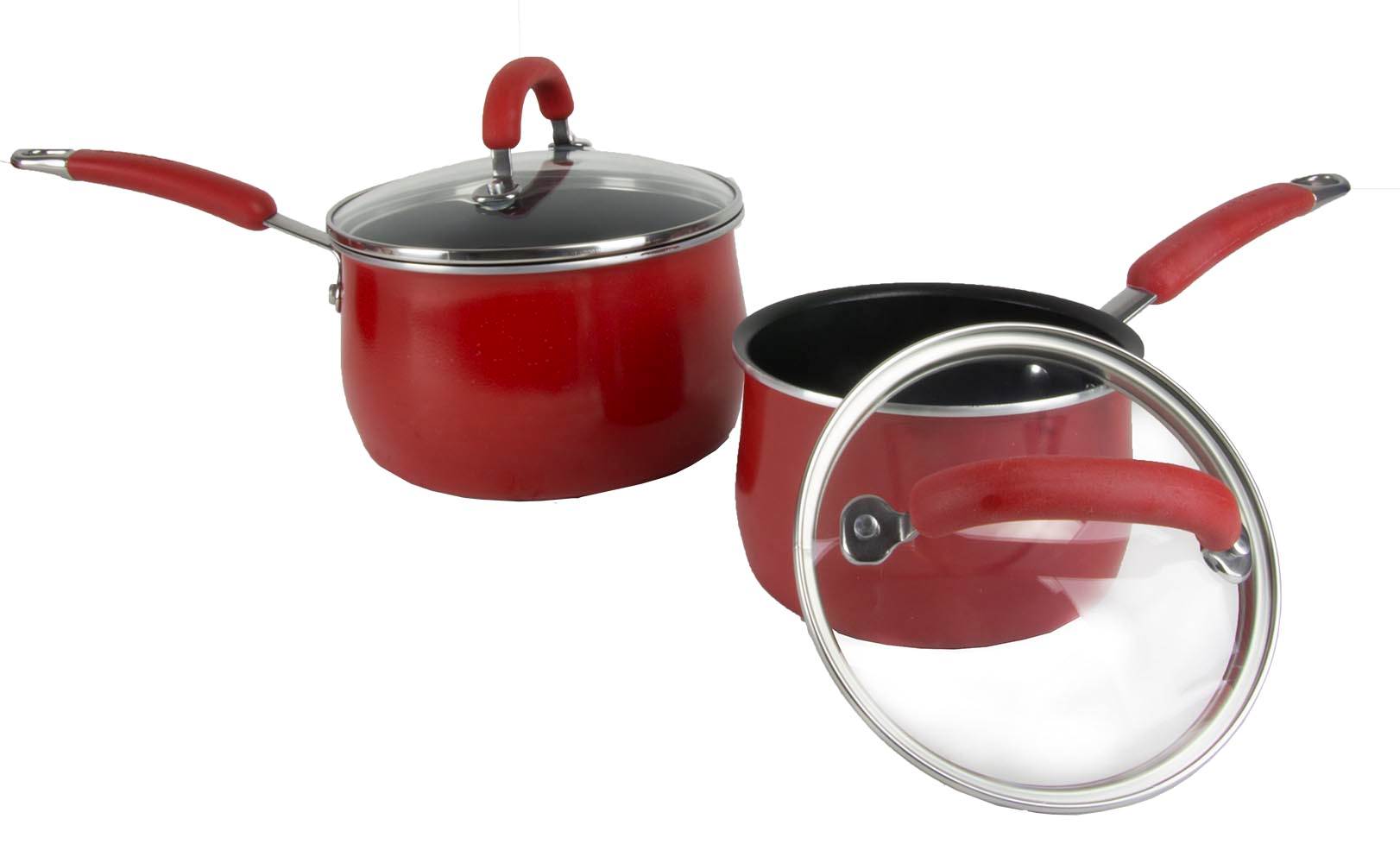 Rachael Ray 10-Piece Porcelain Enamel Cookware Set Nonstick Pans Pots - Open Box
