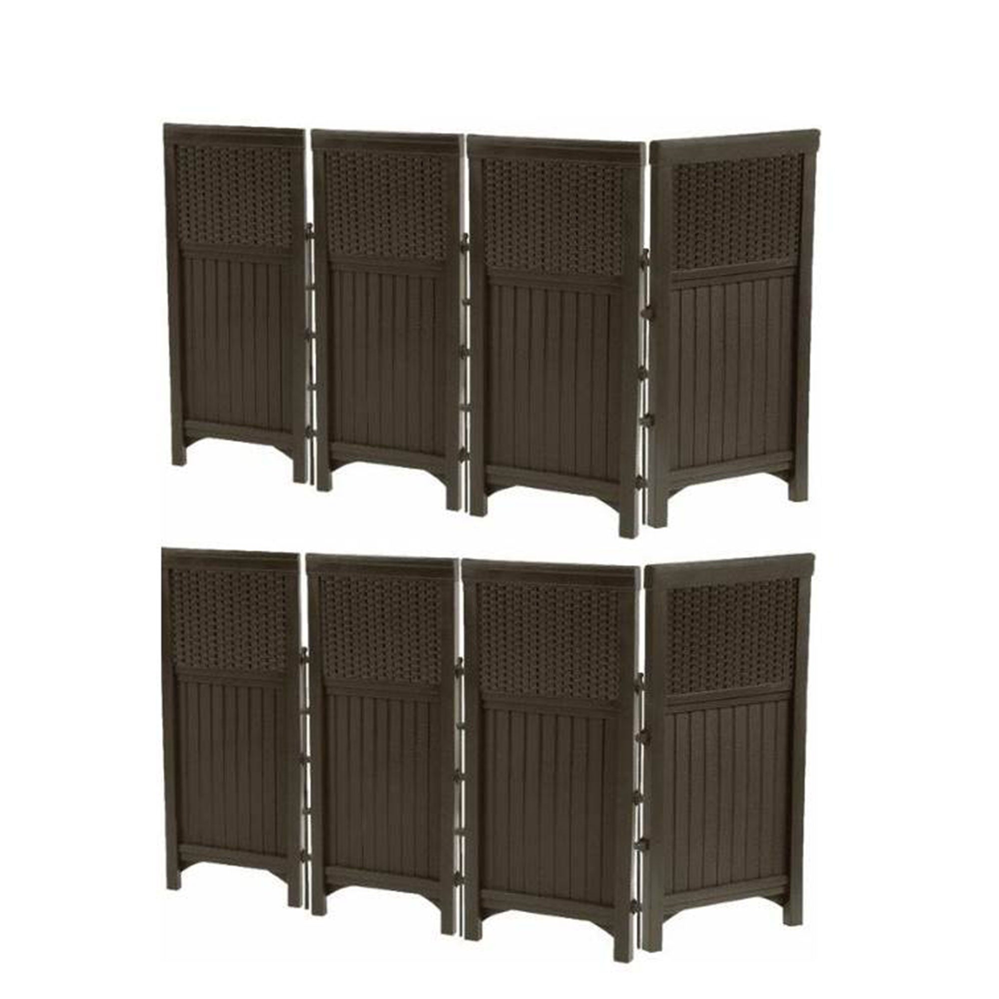 Suncast FSW4423 Backyard and Patio Screen Fence, Java (2 Pack) - VMInnovations