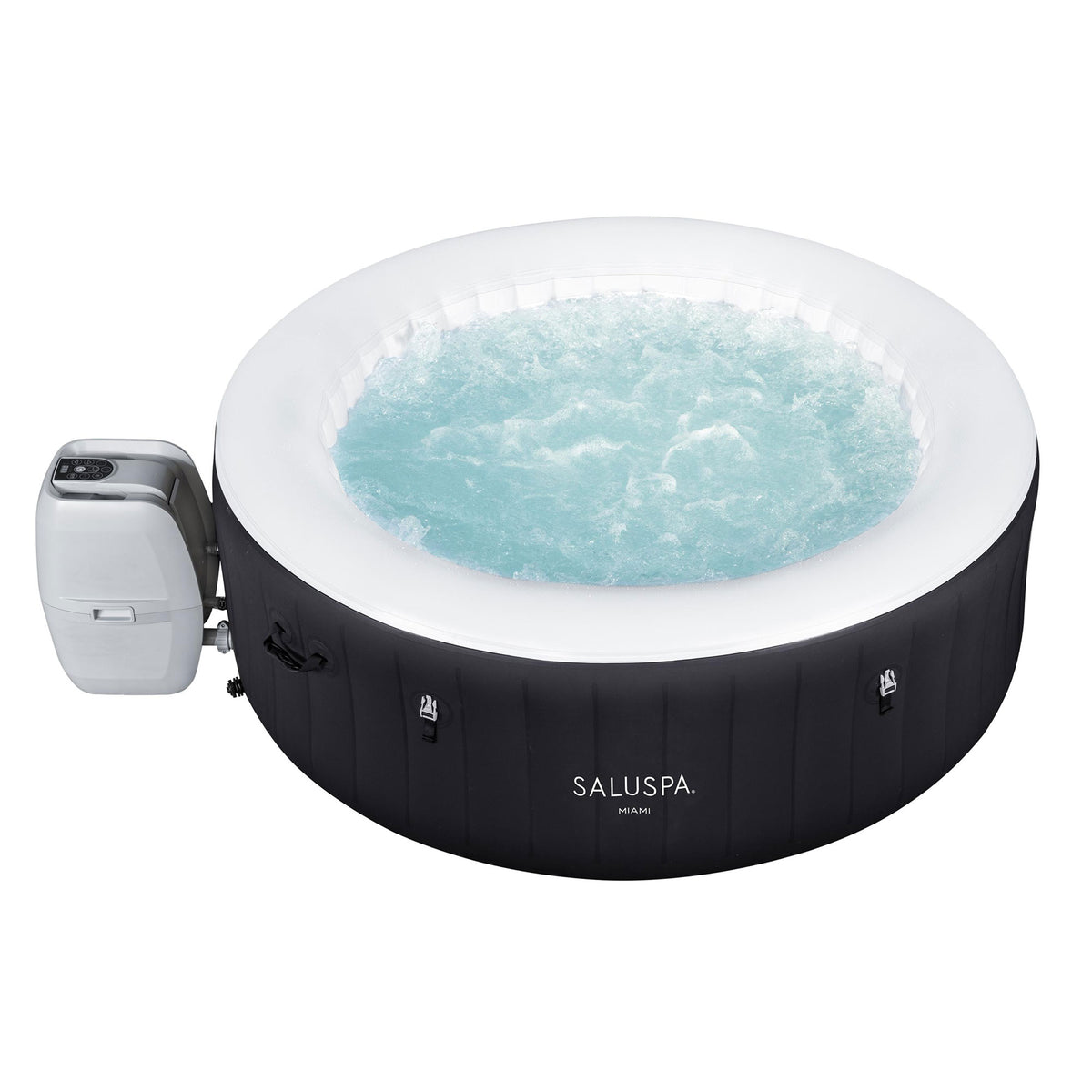 Bestway SaluSpa Miami 4 Person Inflatable Hot Tub w/ API EZ Balancing Chemicals