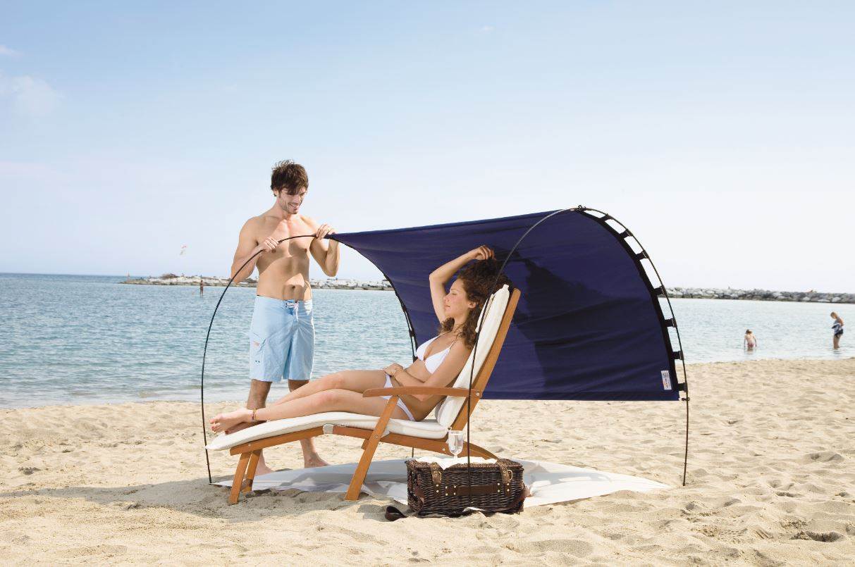 Skincom Premium UV Adjustable Sun Shade/Picnic Tent Cover | Beige (Open Box)