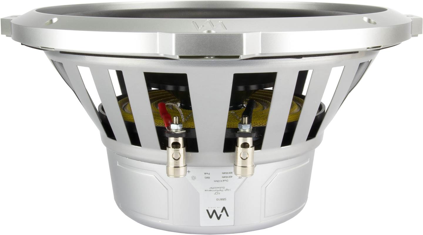 2) VM Audio SRW10 10" 1600W Car Subwoofers + AR16004 1600W 4-Ch Amp + Amp Kit