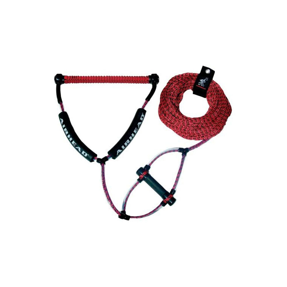 Airhead AHWR-2 Trick Handle 70 Ft 4 Section Thermal Boat Wakeboard Tow Rope, Red - VMInnovations