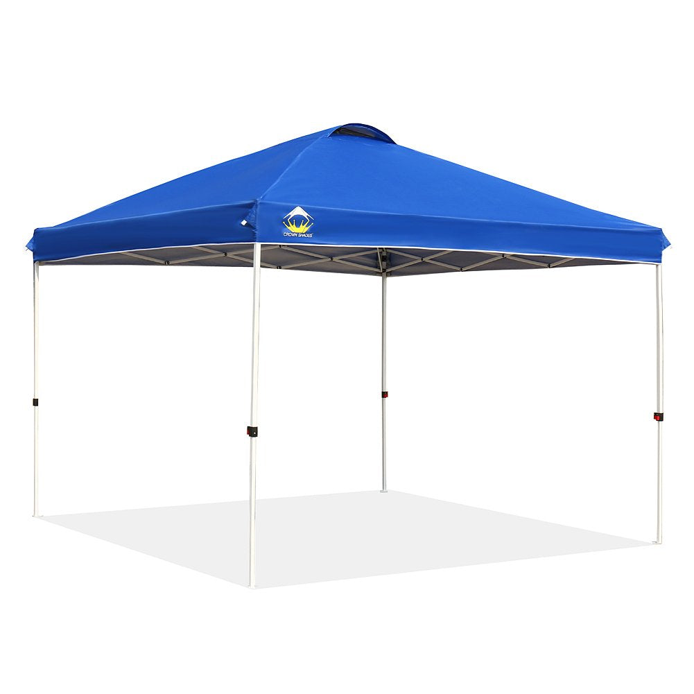 Crown Shades 10 x 10 ft. Outdoor Instant Folding Canopy with Wheeled Bag, Blue