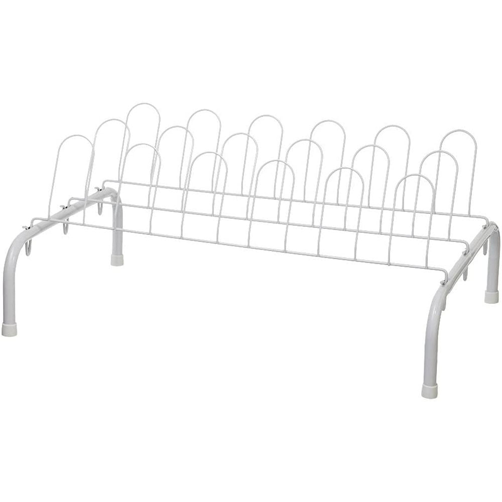 ClosetMaid 1039 9 Pair Freestanding Wire Shoe Rack Organizer, White (Open Box) - VMInnovations