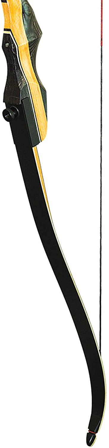 PSE Archery 62 Inch Nighthawk Traditional Recurve Wooden Right Hand Bow, Black
