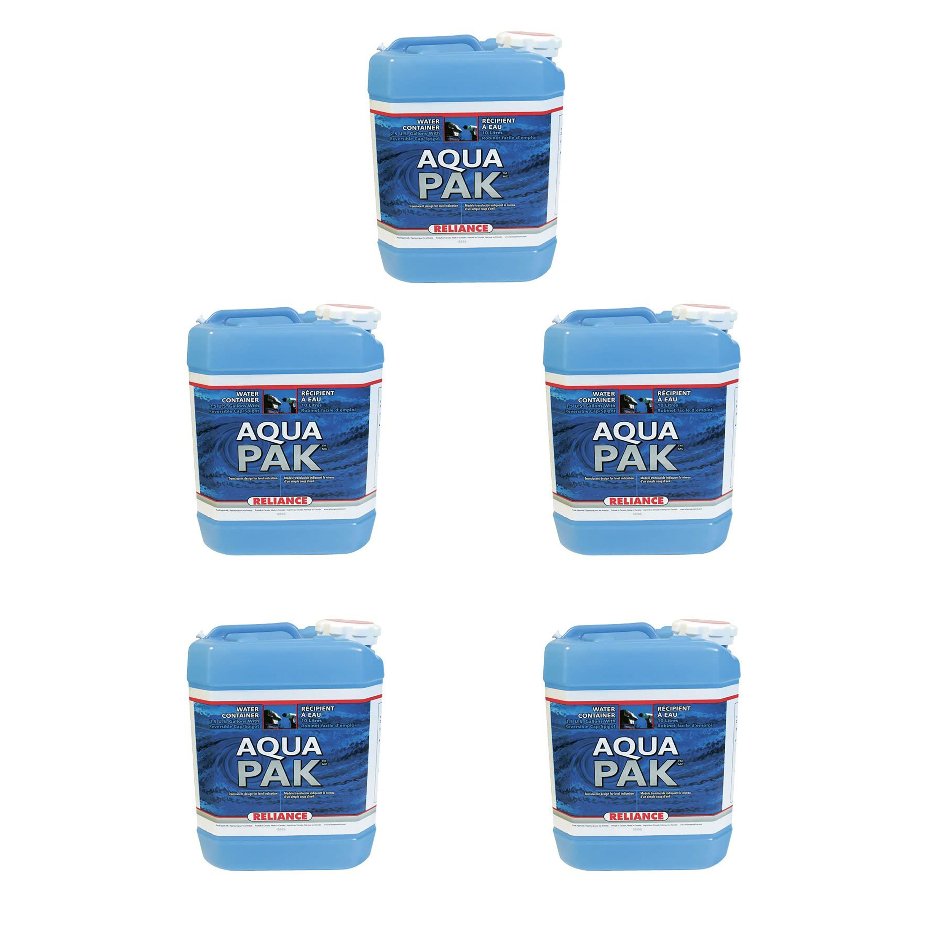 Reliance Products Aqua-Pak 2.5 Gal. Plastic Water Container Storage Jug (5 Pack)