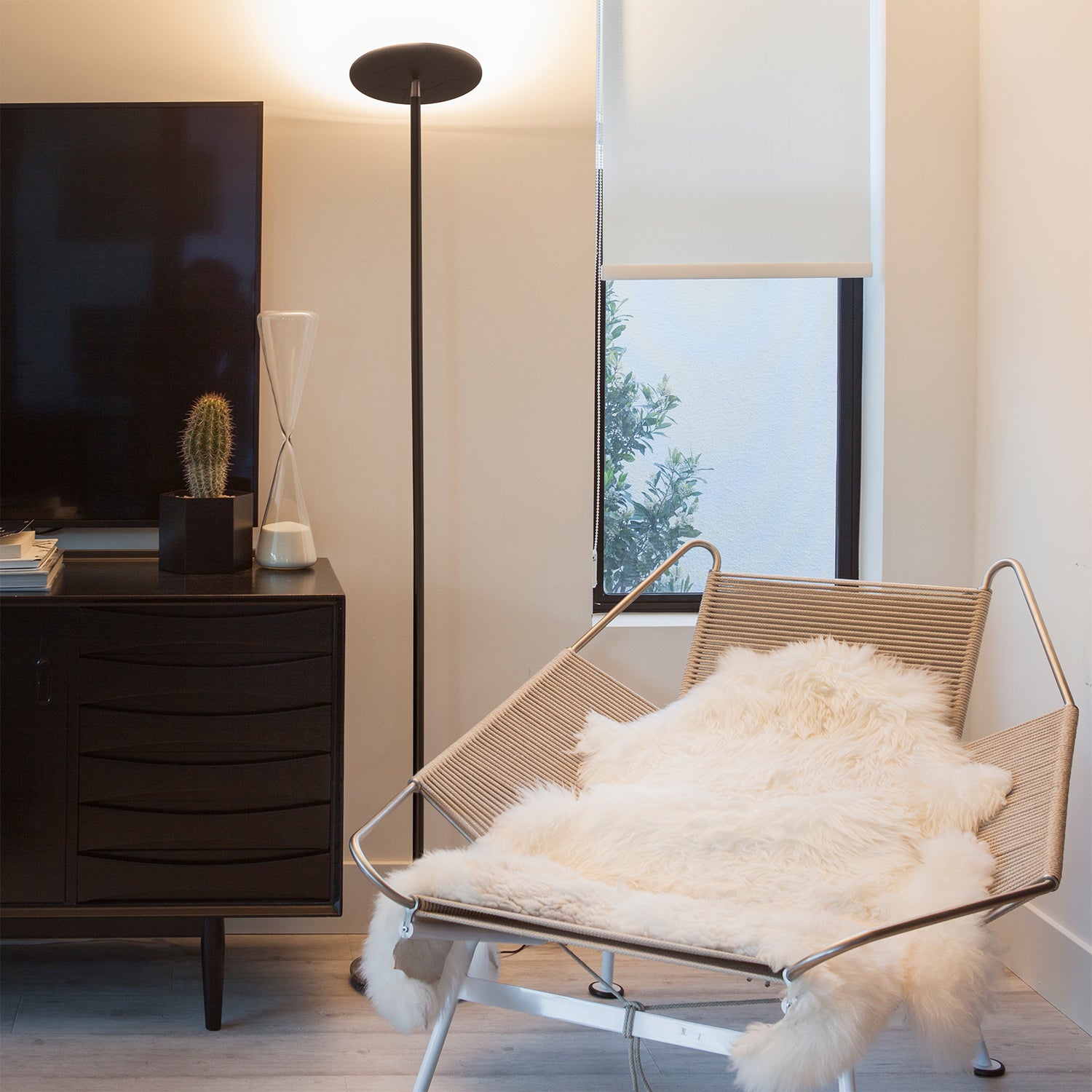 Brightech Sky LED Torchiere Bright Touch Sensor Floor Lamp, Bronze (Open Box) - VMInnovations