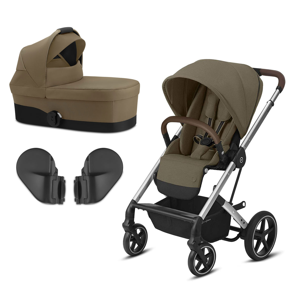 Cybex Balios S 4 In 1 Travel System Lux Stroller Bundle with Canopy Bed, Beige - VMInnovations