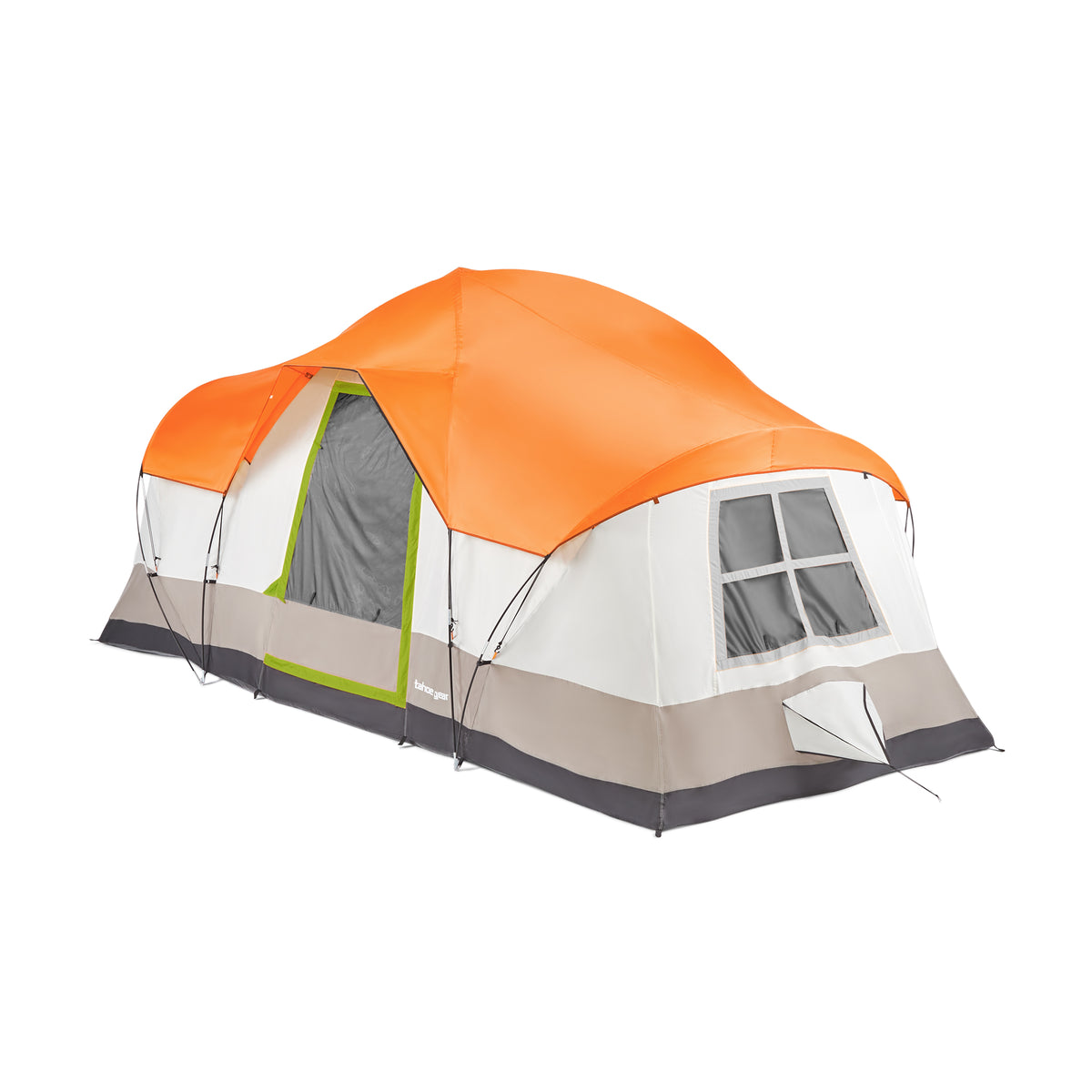 Tahoe Gear Olympia 10 Person 3 Season Camping Tent, Orange and Green (Open Box)