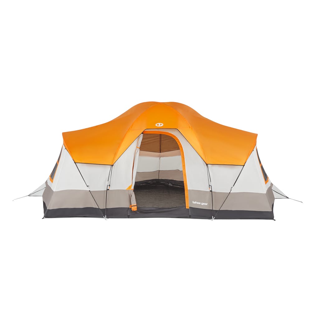 Tahoe Gear Olympia 10-Person 3-Season Tent, Orange/Ivory | Used