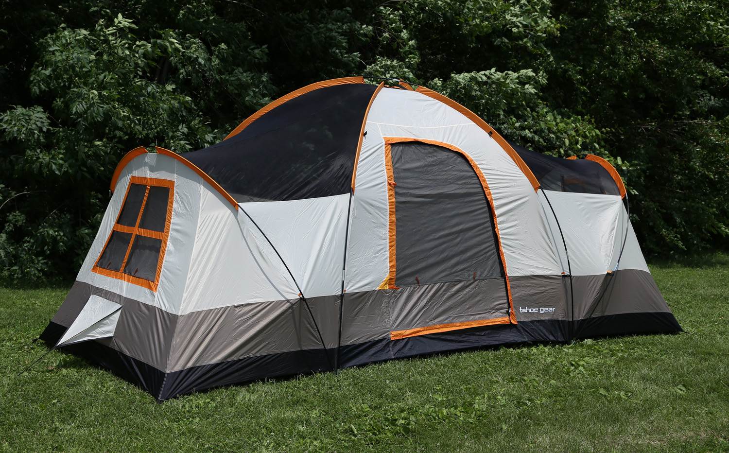 Tahoe Gear Olympia 10-Person 3-Season Tent, Orange/Ivory | Used