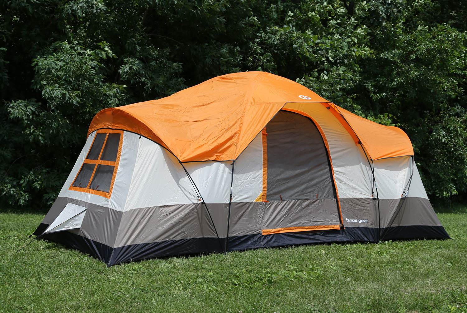 Tahoe Gear Olympia 10-Person 3-Season Tent, Orange/Ivory | Used