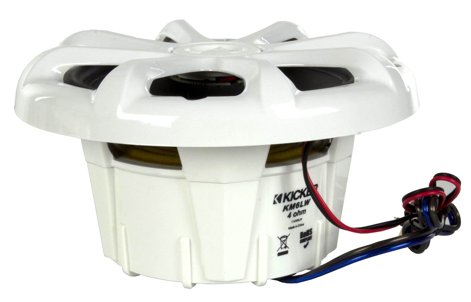 4) New Kicker 11KM6LW 6" 390W 2-Way Marine Boat/ATV Waterproof Speakers White