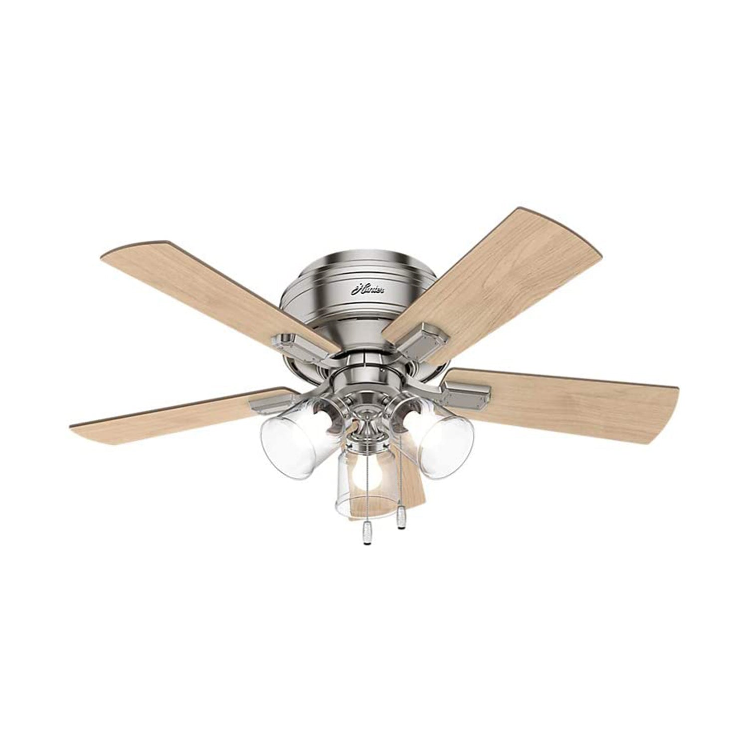 Hunter Crestfield 42 Inch Ceiling Fan with LED Light, Brushed Nickel (Open Box)