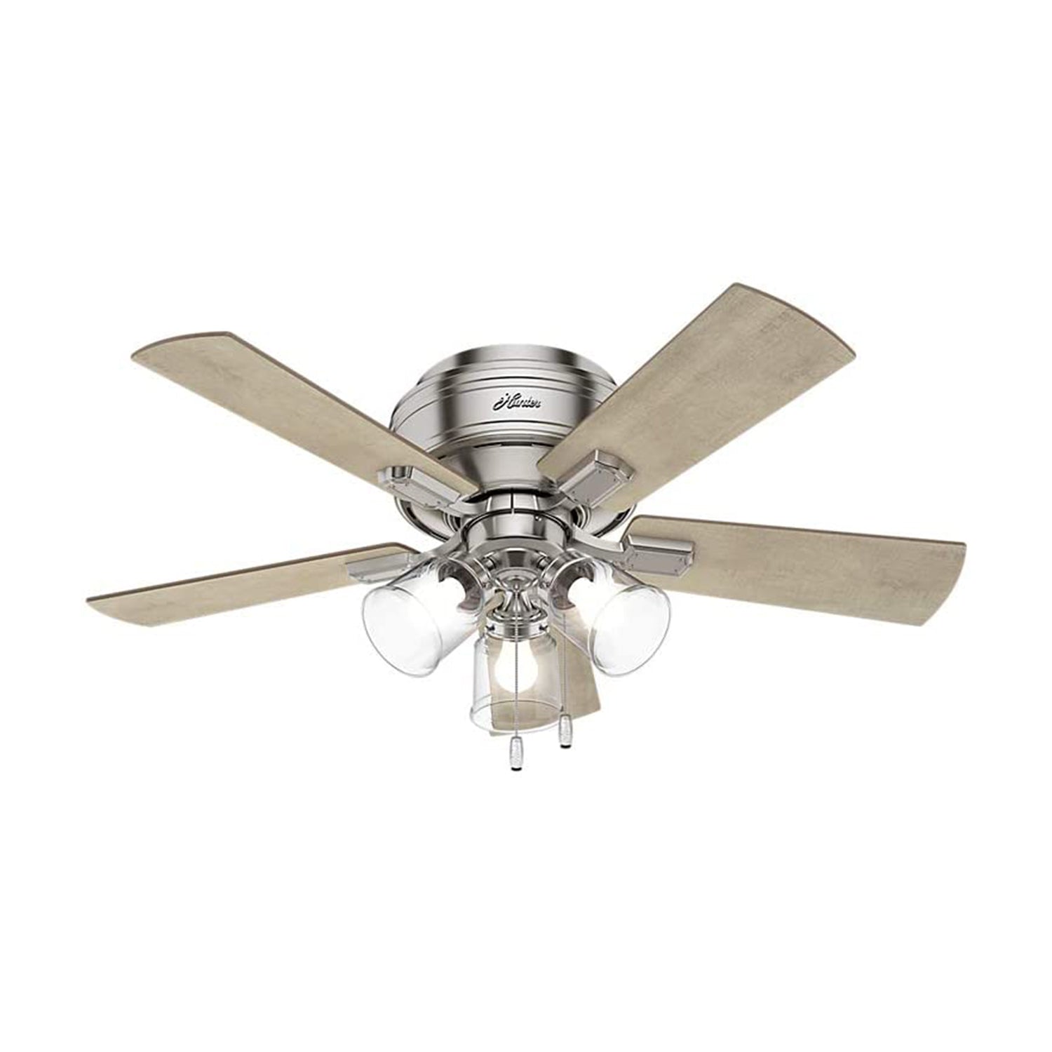Hunter Crestfield 42 Inch Ceiling Fan with LED Light, Brushed Nickel (Open Box)