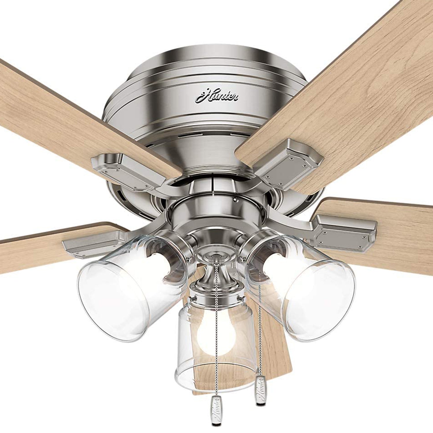Hunter Crestfield 42 Inch Ceiling Fan with LED Light, Brushed Nickel (Open Box)