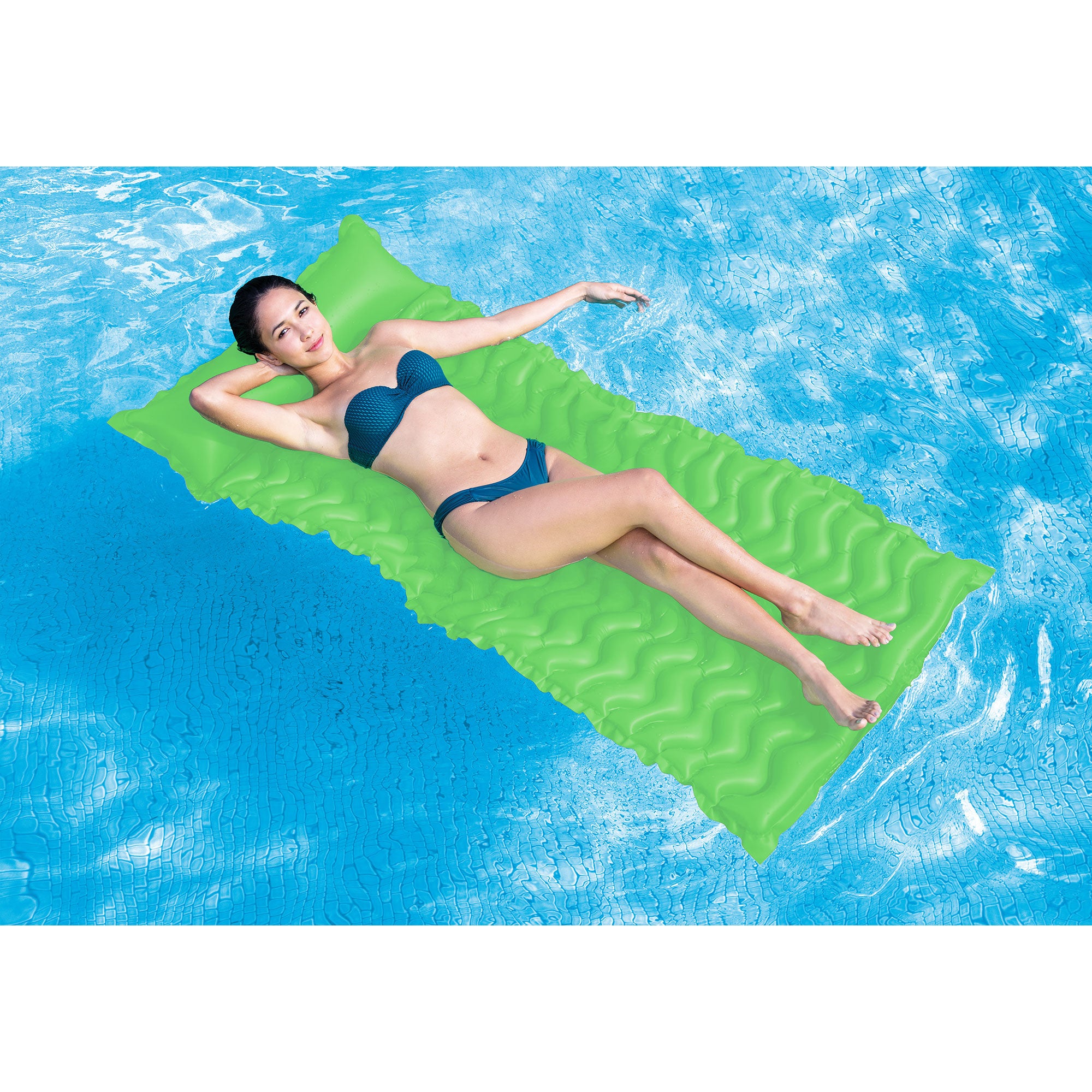 Intex Tote 'N Float Wave Mat Floating Swimming Pool Lounger (Open Box) - VMInnovations
