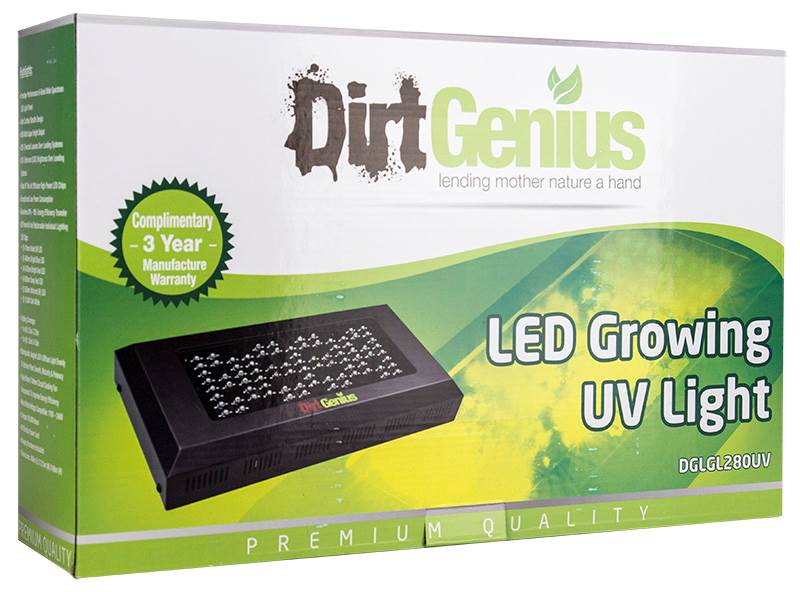 Hydrofarm ACDF6 6" Hydroponics In-Line Fan w/Flowering UV LED Grow Light Panel