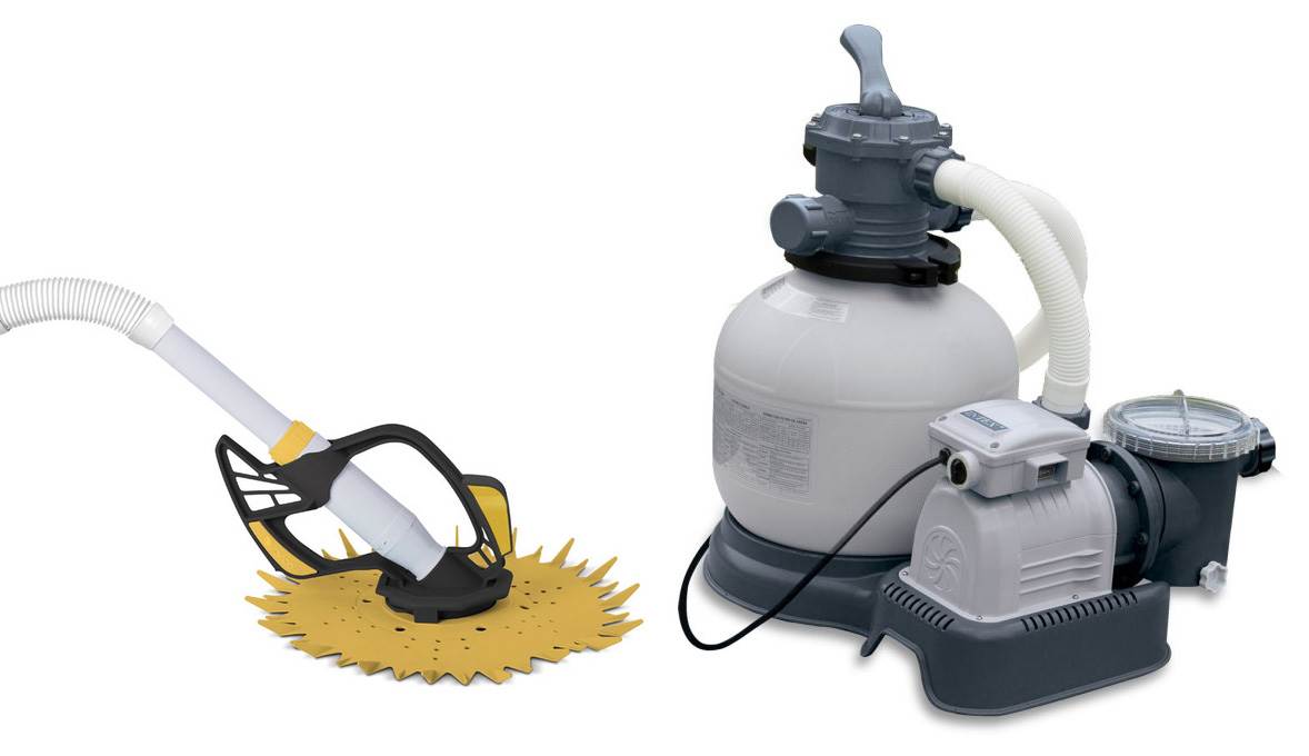 Intex Krystal Clear 2800 GPH Above Ground Pool Sand Filter Pump & Kokido Dipper