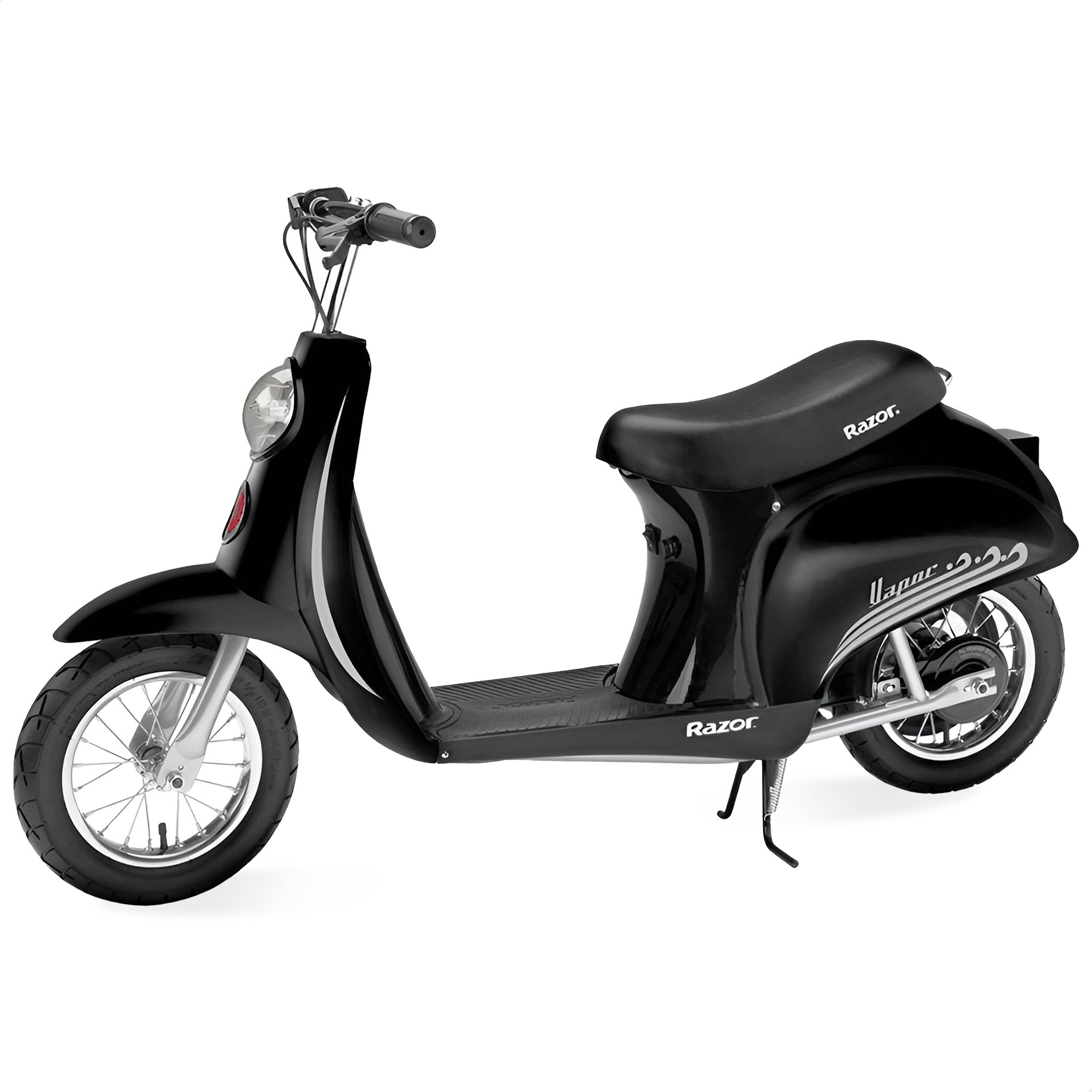 Razor Pocket Mod Miniature Euro 24V Electric Kids Ride On Retro Scooter, Black - VMInnovations