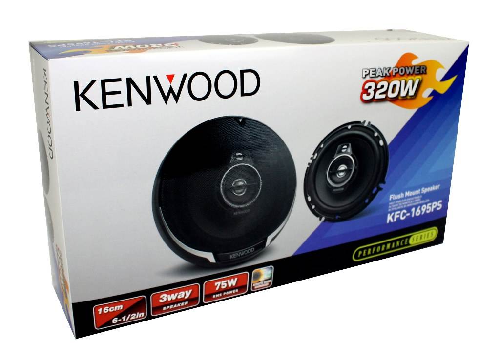 Kenwood 6.5" 320 Watt 3-Way Car Audio Coaxial Speakers Stereo (Pair) (Open Box)