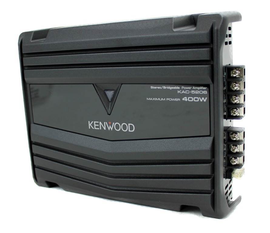 Kenwood KAC-5206 400 Watt 2-Channel Car Audio Amplifier Amp Stereo - Open Box