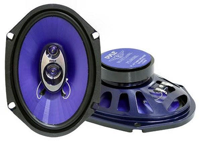 2) Pyle PL63BL 6.5" 360 Watts + 2) PL683BL 6x8" 360W 3-Way Car Coaxial Speakers