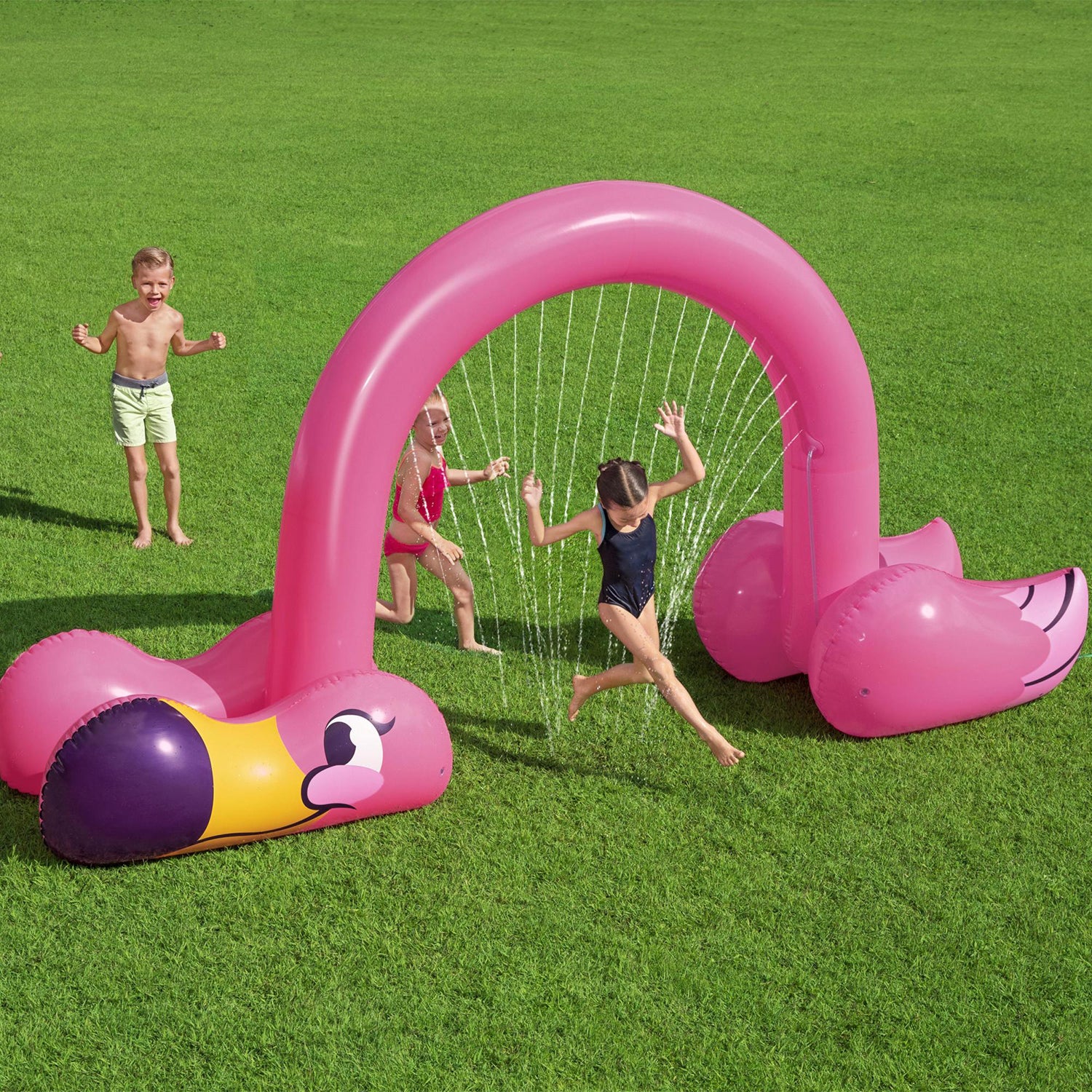 Jumbo Pink Flamingo Inflatable Outdoor Kids Sprinkler (Open Box) - VMInnovations