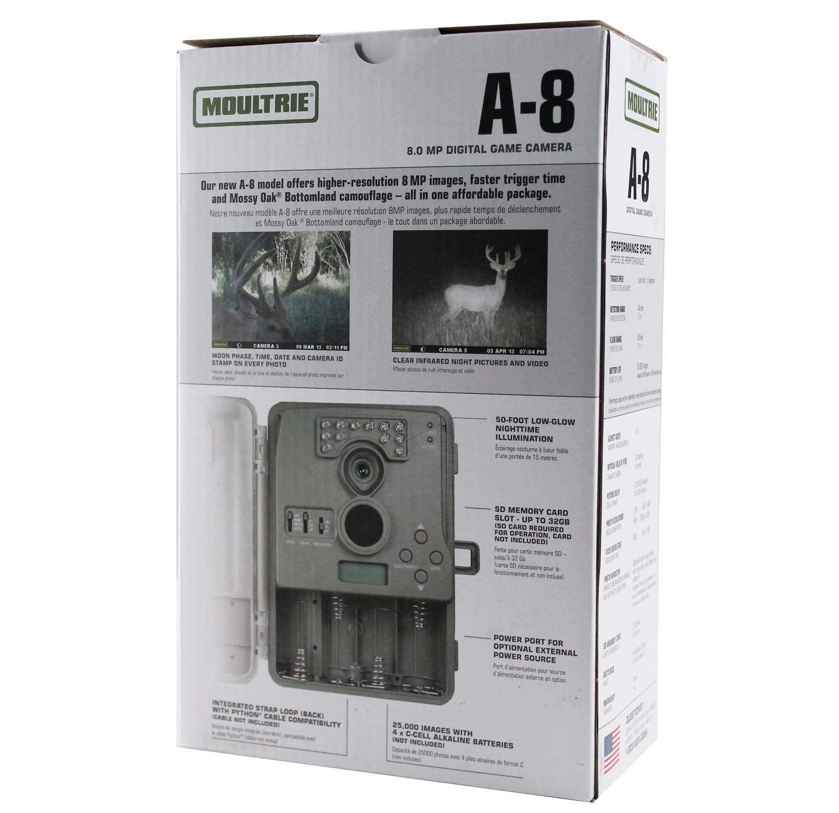 MOULTRIE A-8 Low Glow Infrared Digital Trail Game Hunting Camera (Open Box)