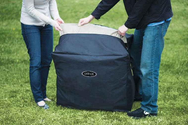 Intex Pure Spa 4-Person Inflatable Portable Hot Tub w/ Six Filter Cartridges