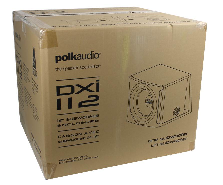 Polk Audio DXI112 12" 720W Car Subwoofer Woofer Vented Port Sub Box Enclosure