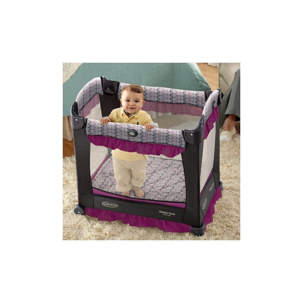 Graco Baby Travel Lite Portable Folding Crib w/ Bassinet - Nyssa | Open Box