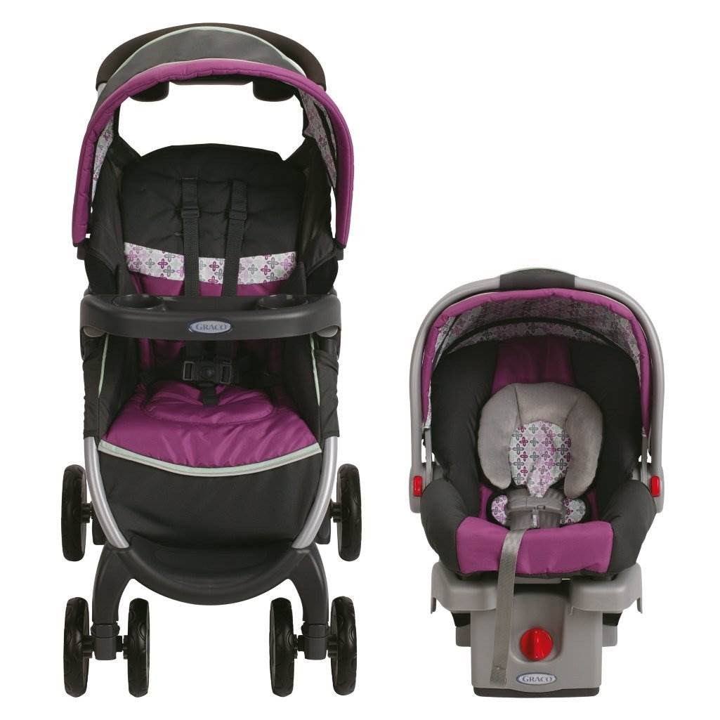 Graco FastAction Fold Click Connect Baby Stroller & SnugRide Car Seat - Nyssa