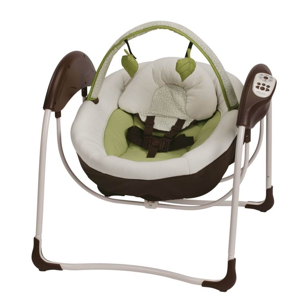 Graco Glider Petite LX Baby/Infant Swing with Mobile Toys – 1893827 (Open Box)