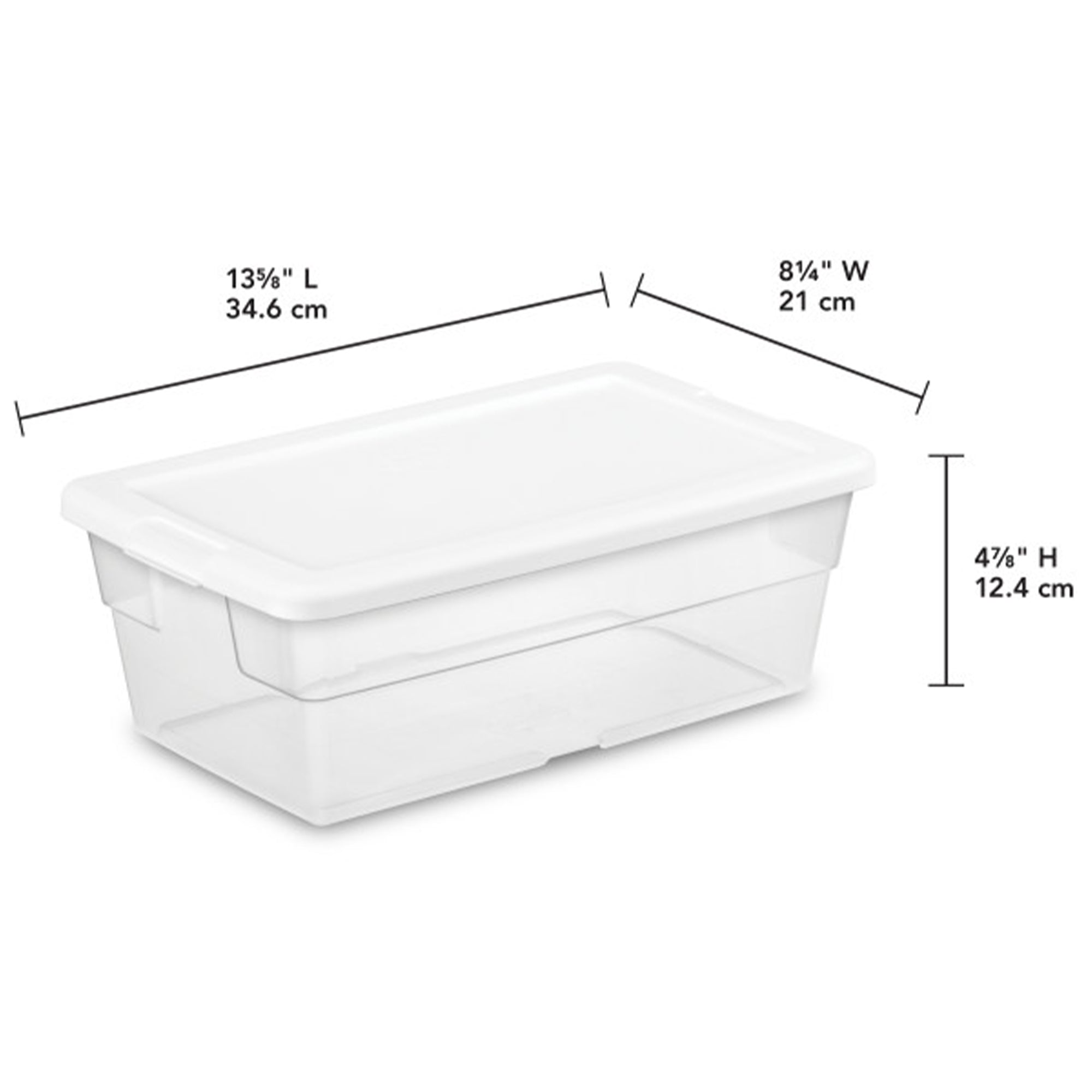 Sterilite 16428012 6 Quart Storage Tote Shoe Box Container (Open Box)