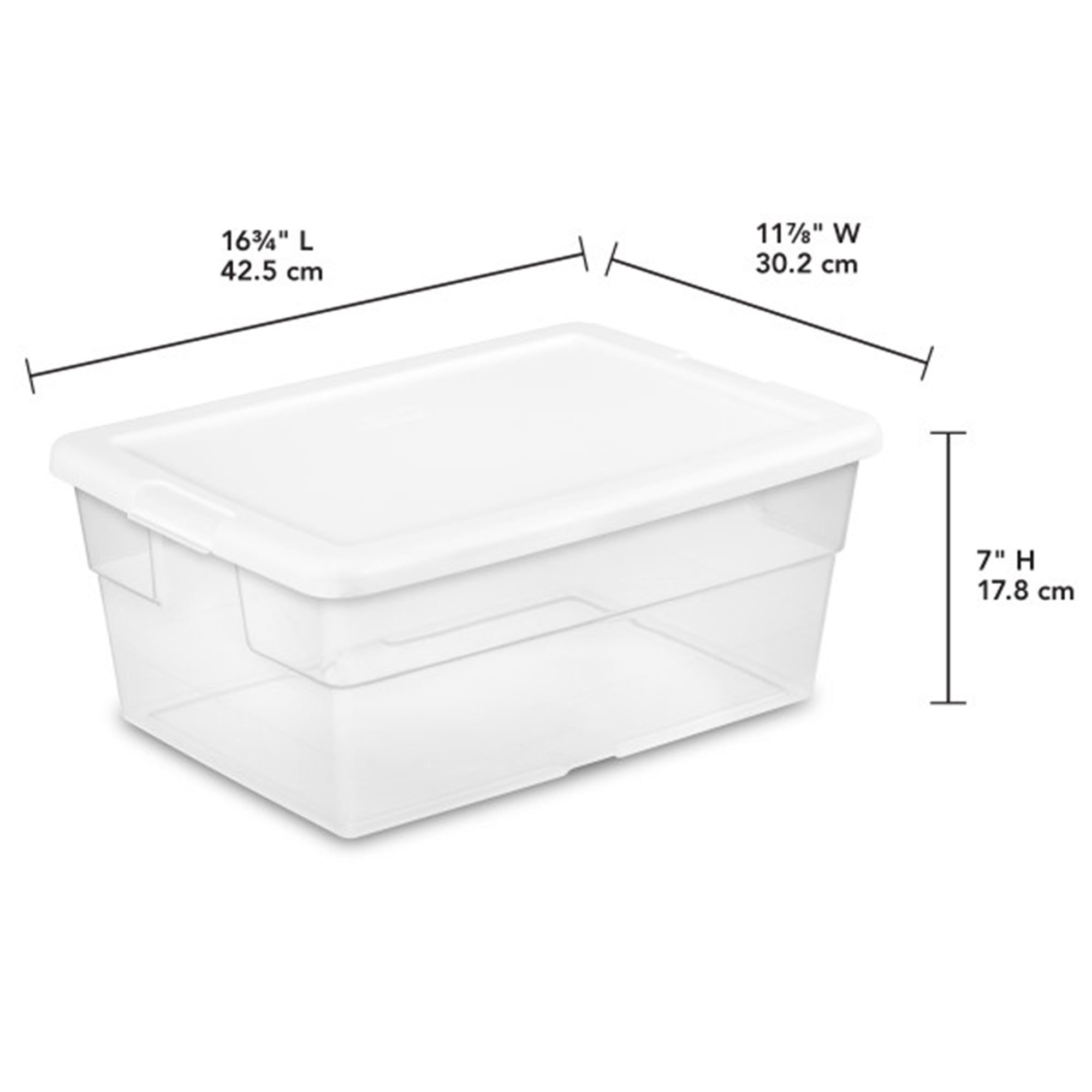 Sterilite 16 Quart Storage Sweater Tote Box Container Tub (Open Box)