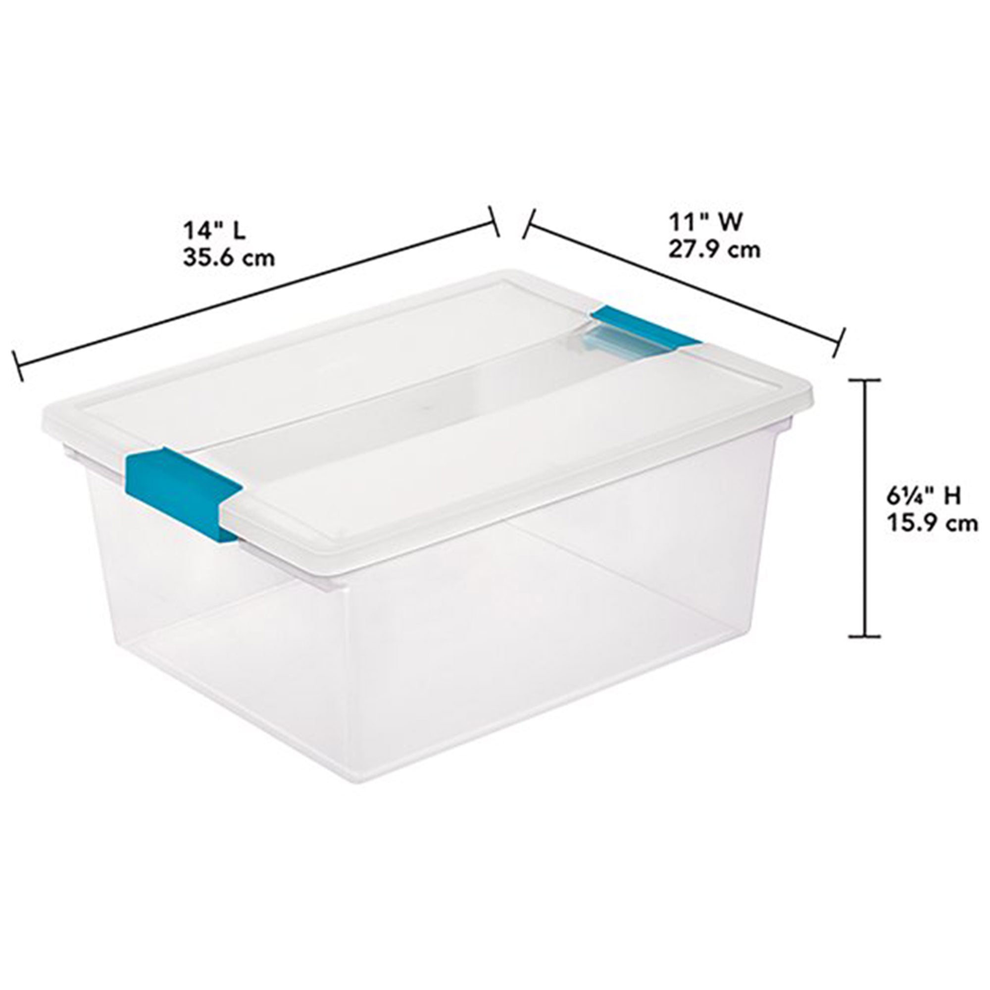 Sterilite Clear Medium Storage Tote, 12 Pack, and Large Storage Tote, 12 Pack - VMInnovations