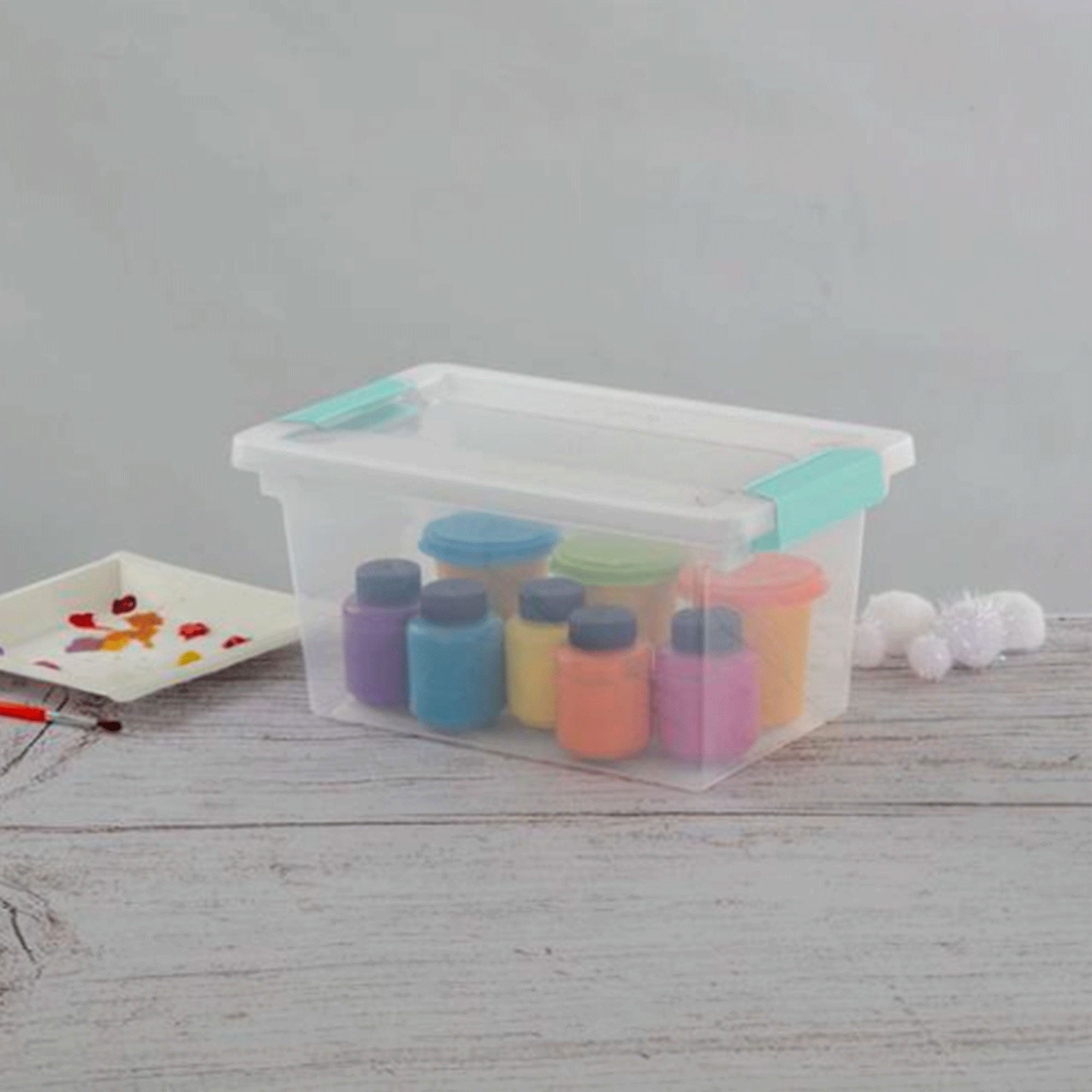 Sterilite Clear Medium Storage Tote, 12 Pack, and Large Storage Tote, 12 Pack - VMInnovations