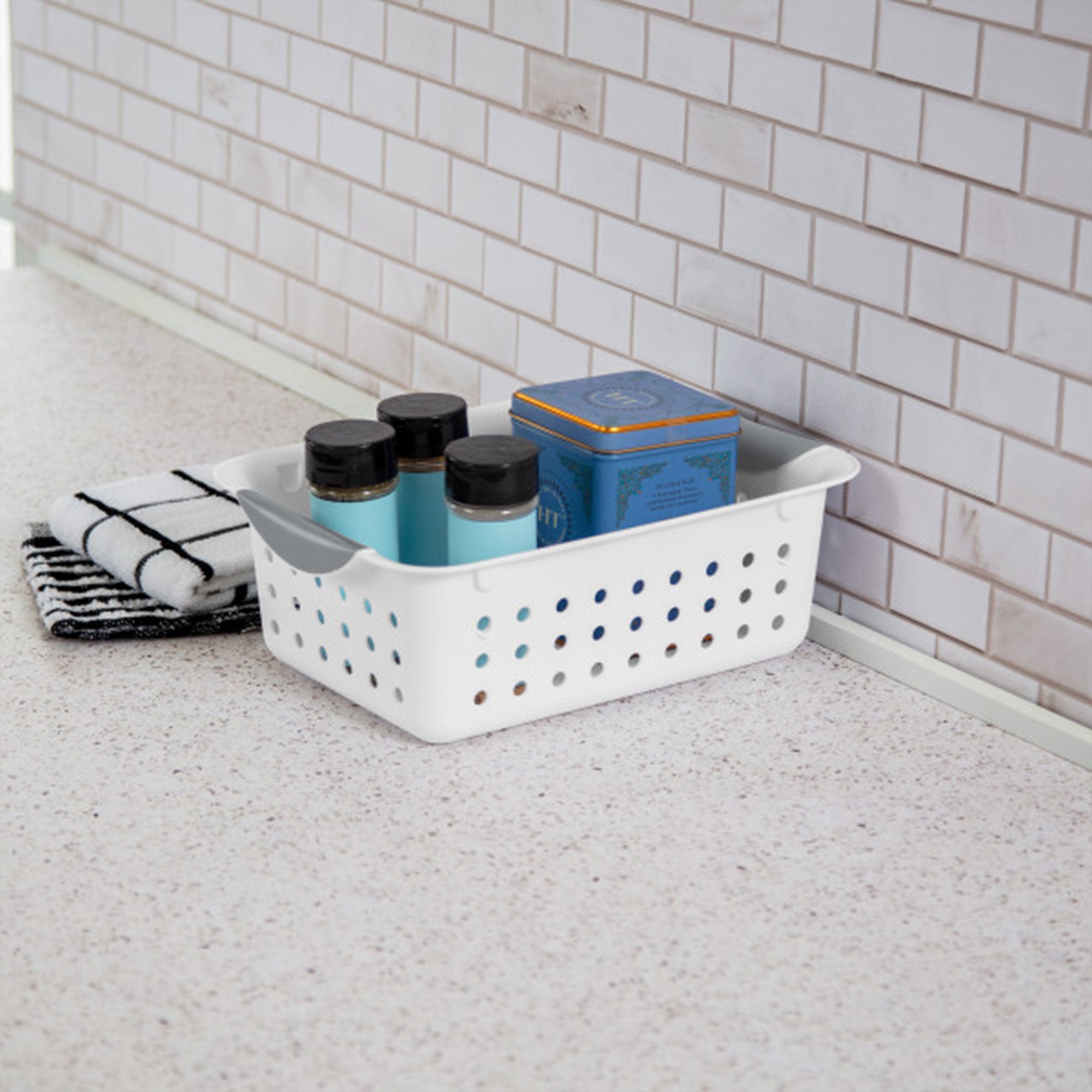 Sterilite Small Plastic Storage Bin Organizer Baskets (Open Box) (12 Pack)