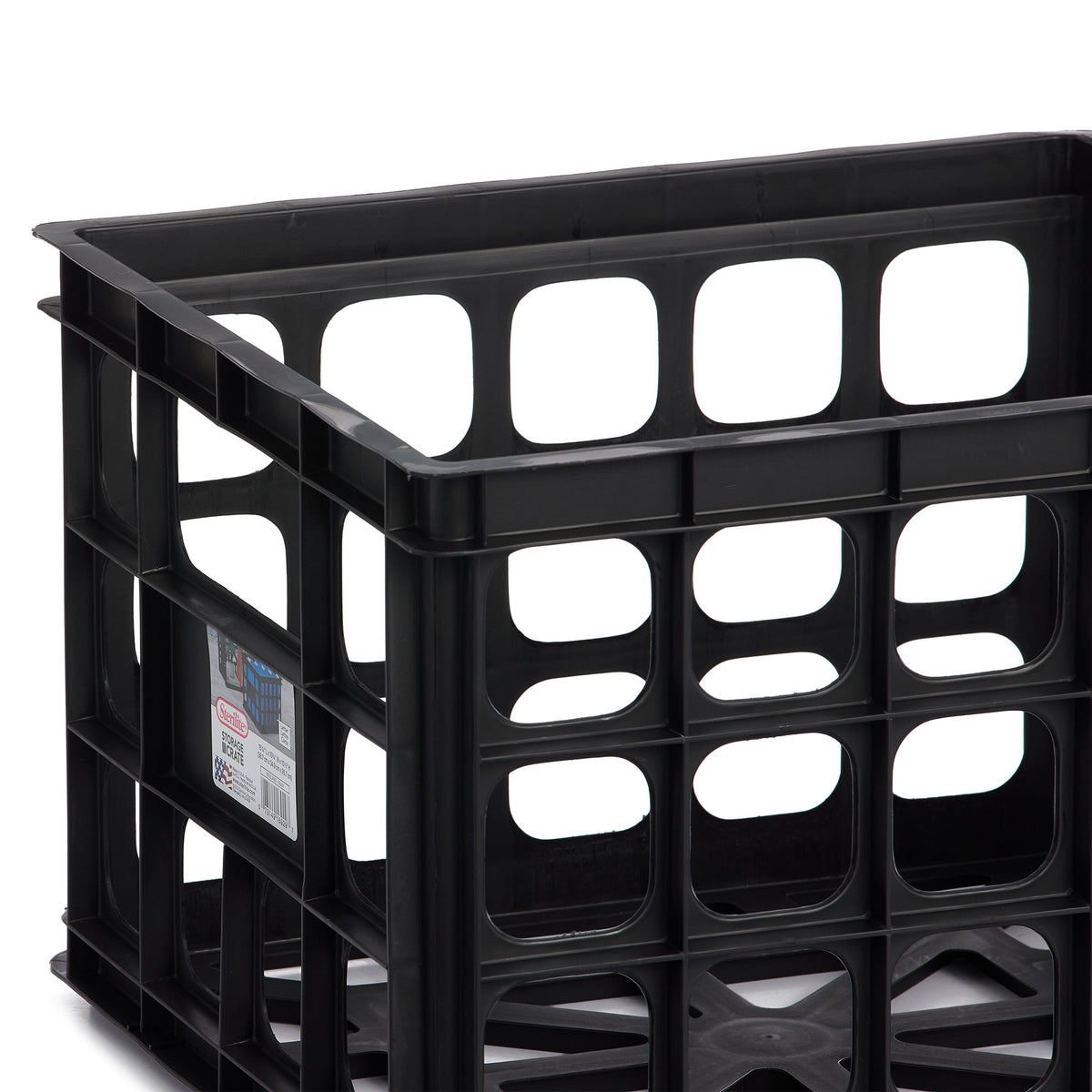 Sterilite 16929006 Plastic Black Storage Box Crate - Single (Open Box)