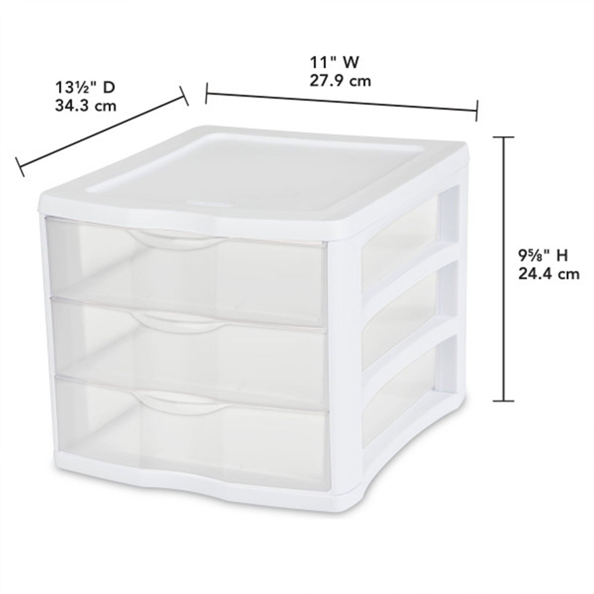 4 Sterilite ClearView Portable 3 Storage Drawer Organizer Cabinets (Open Box)