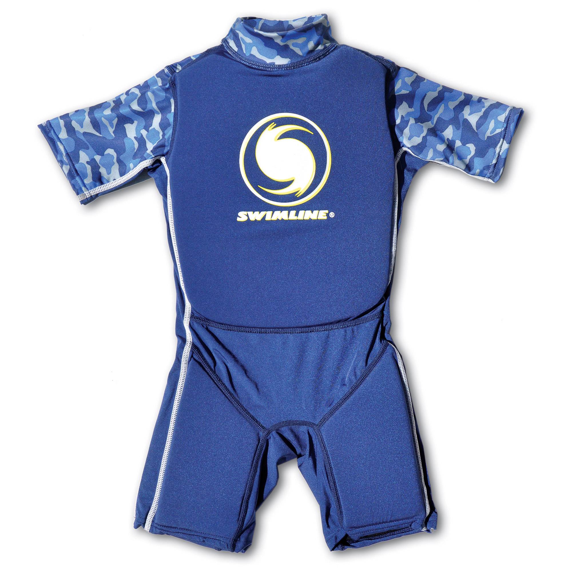 Swimline Blue Lycra Boy's Floating Swim Trainer Wet Suit Life Vest SMALL (Used)