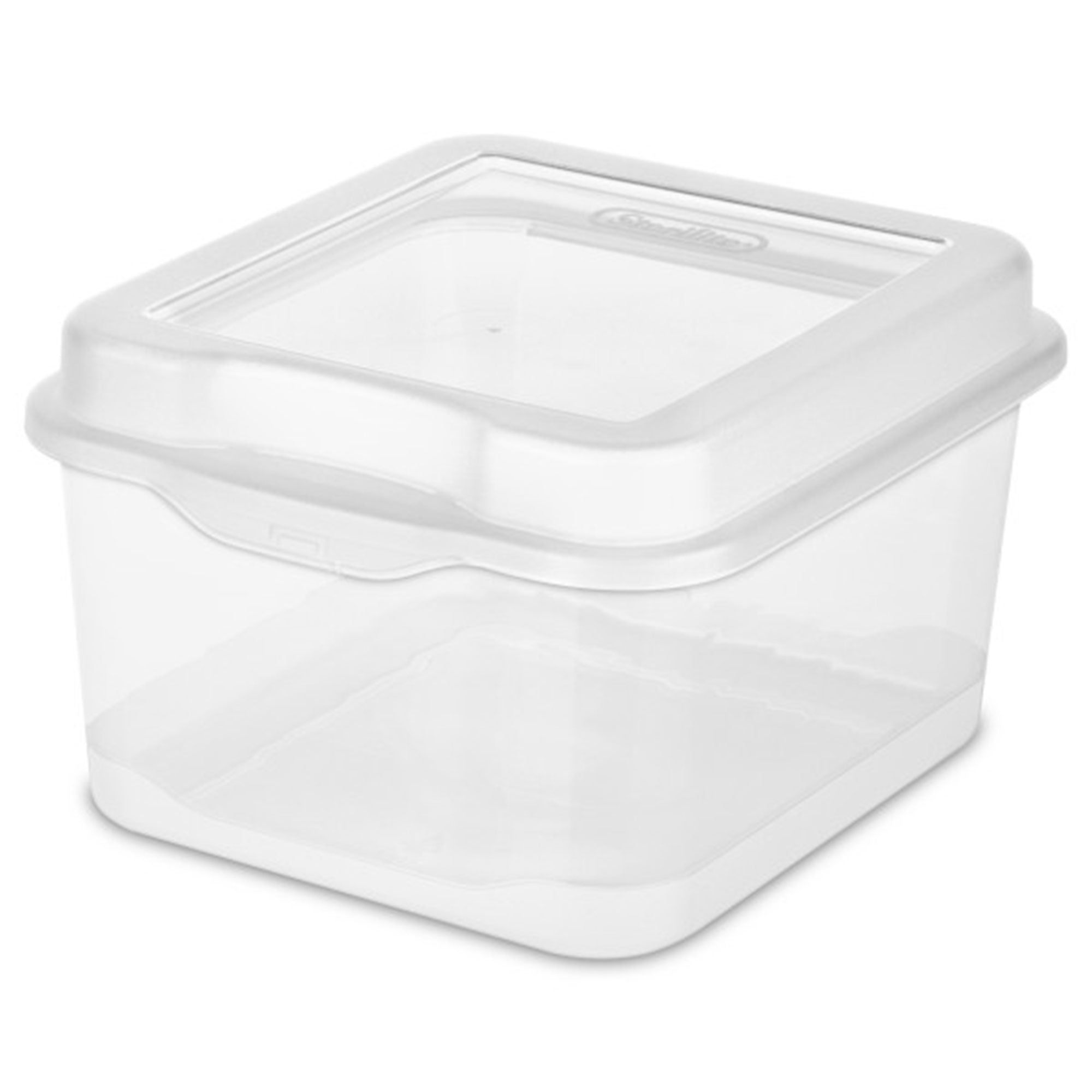 Sterilite 18038612 Plastic FlipTop Latching Storage Container, Clear (48 Pack) - VMInnovations