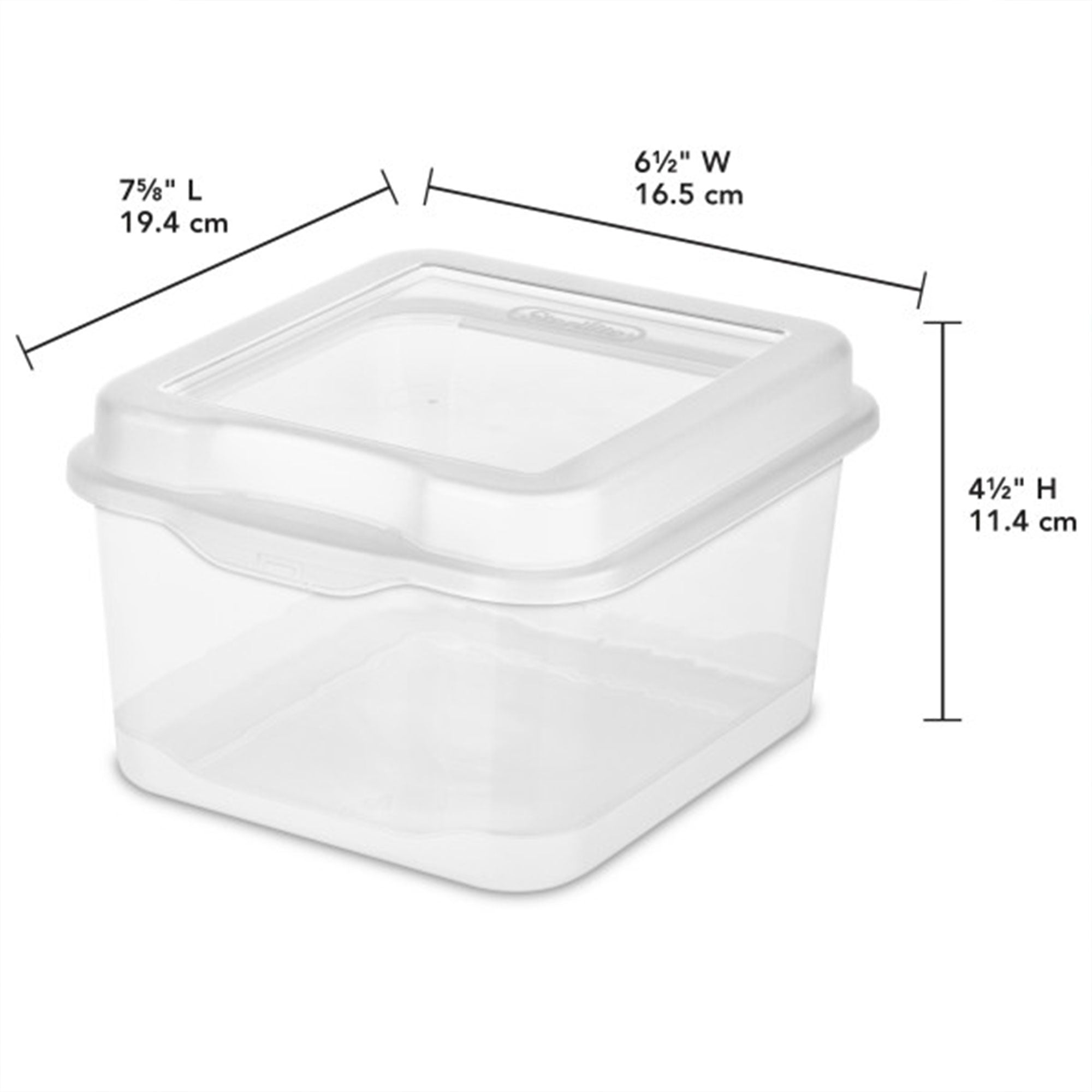 Sterilite 18038612 Plastic FlipTop Latching Storage Container, Clear (48 Pack) - VMInnovations