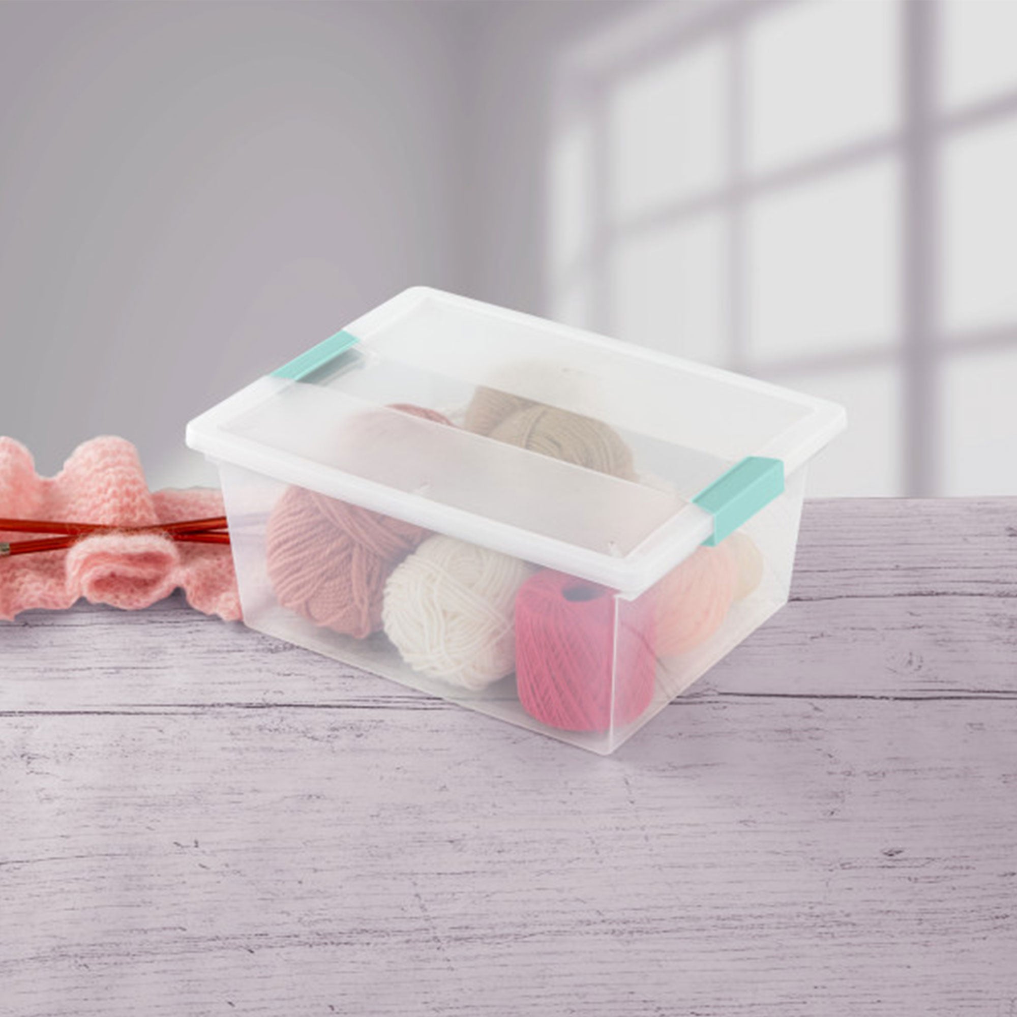 Sterilite Deep Clear Plastic Stackable Storage Bin with Clear Latch Lid, 8 Pack - VMInnovations