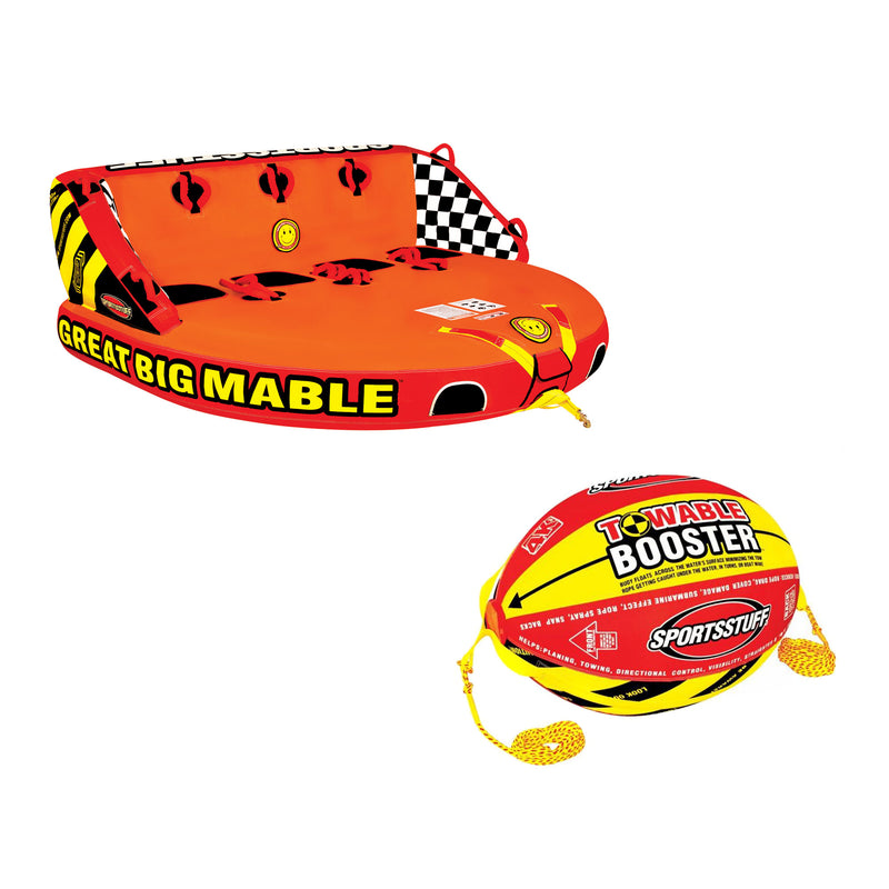 Sportsstuff Mable 4-Rider Towable Tube & Airhead 4K Booster Towing System